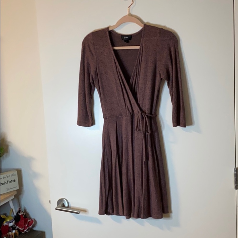 Faux-wrap dress